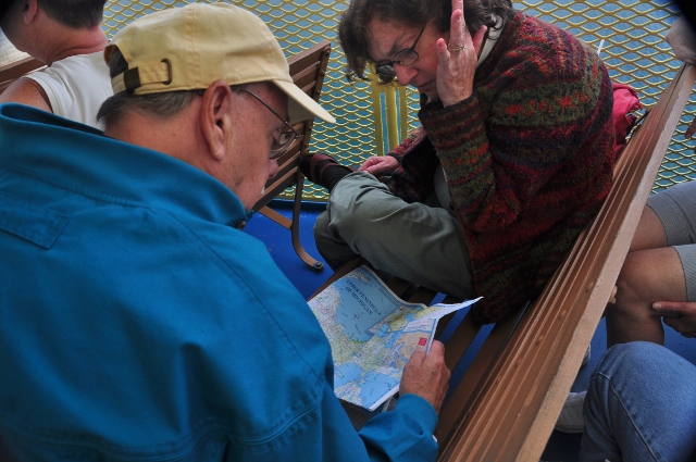 Dale and Sheila on board the locks tour